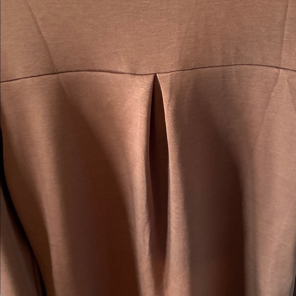 Wiholl sz S Brown Sweatshirt Dress nwt soft buttery feel with pockets - Picture 6 of 7